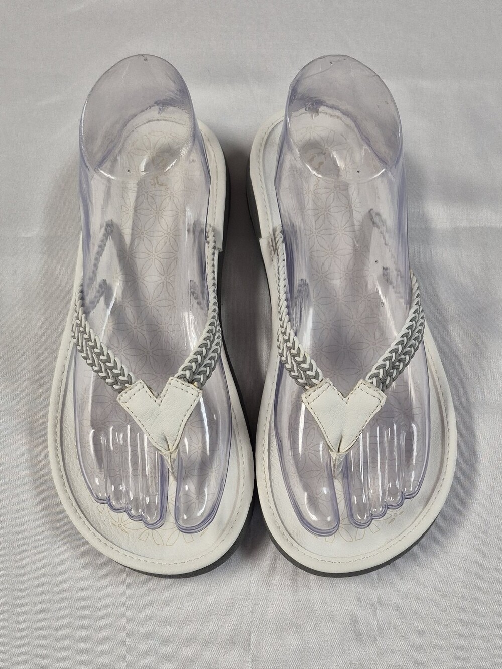 JBU Key West Thong Sandals, #89KEY99, White, Vegan, Womens US Size 7.5M